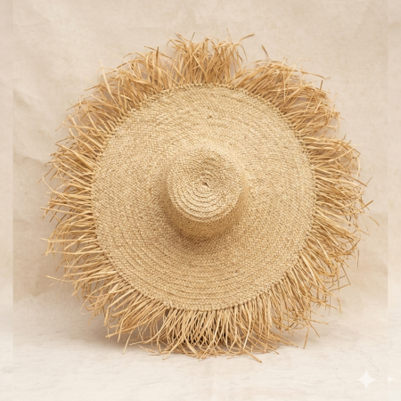 Chapeau en raphia